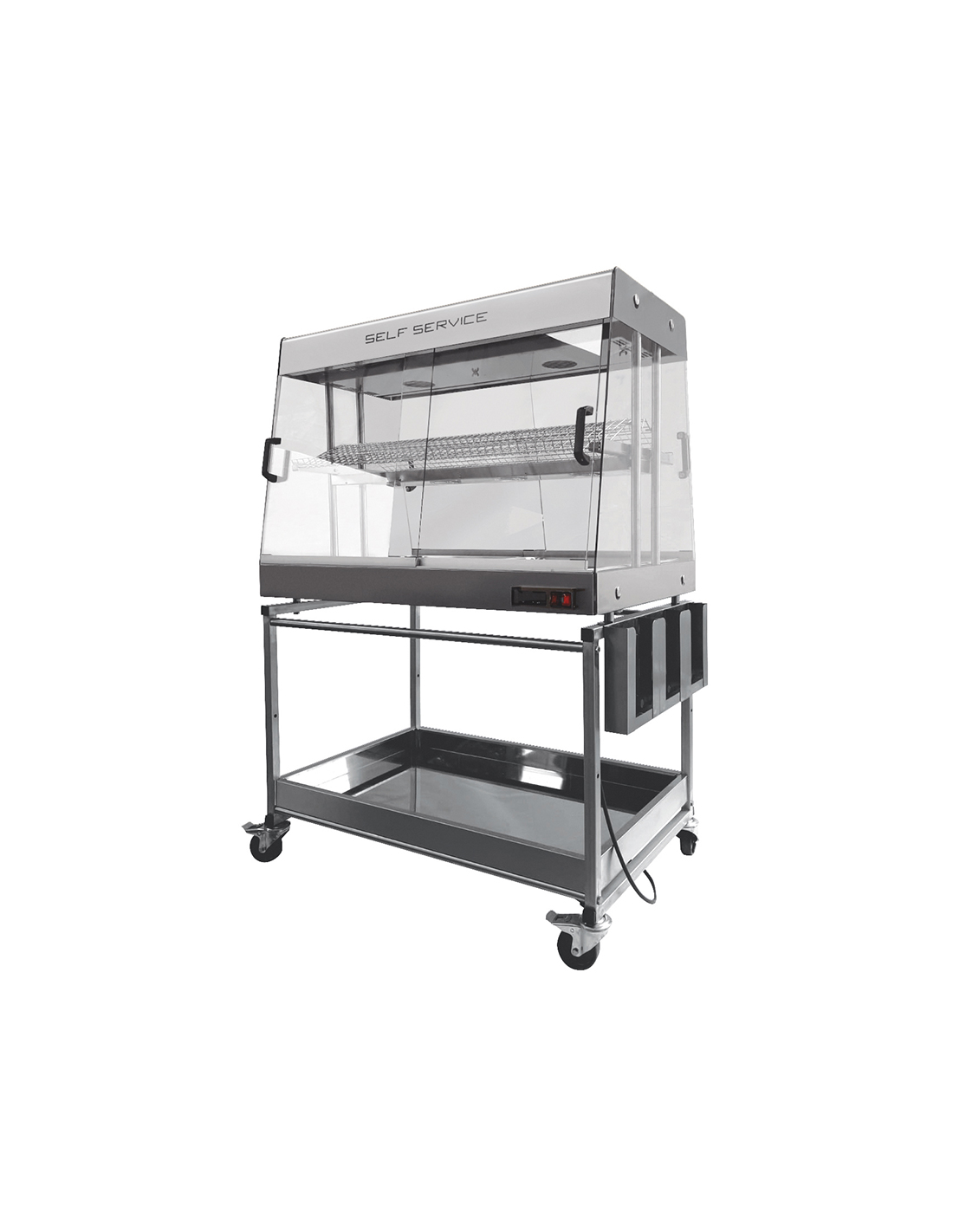 Stainless steel trolley with lower cross member for Mod. ISOLAV2