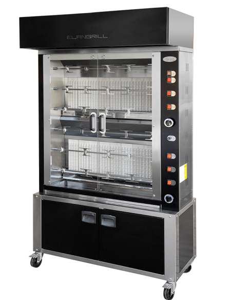 Asador vertical de gas - N. 36 pollos - 6 varillas cm 96 - cm 117,5 x 50 x 138,6 (altura)