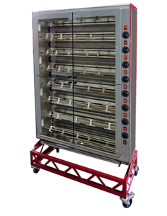 Girarrosto verticale a gas - N. 48 Polli - N. 8 aste - cm...