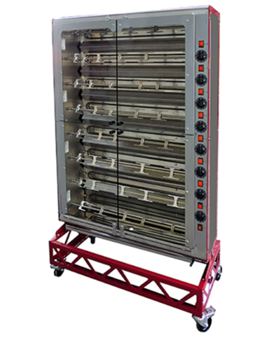 Asador vertical eléctrico - N. 48 pollos - N. 8...