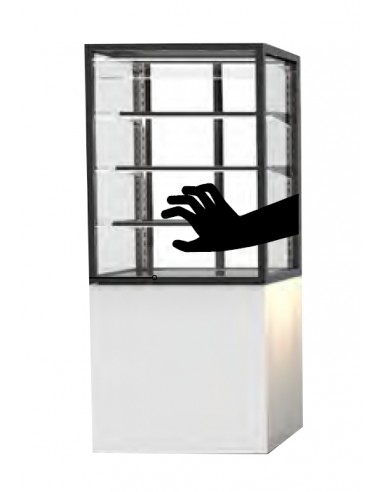 Refrigerated display case - Ventilated - Temperature +6°C/+10°C - Rear access - Led lighting - cm 60x60x140 h