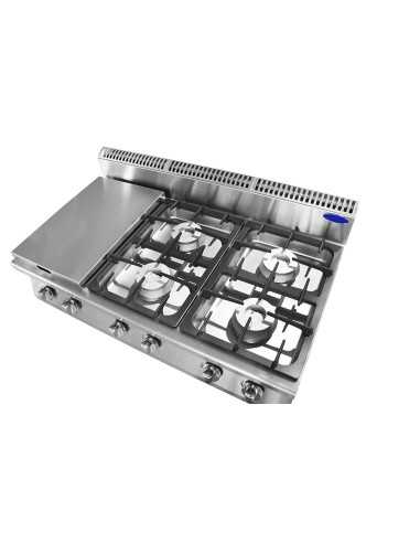 Cocina de gas de 6 fuegos - Encimera - cm 120 x 70 x 54,7 h