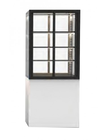 Neutra glass - Rear access - Led lighting - Front access - Dimensions cm 60 x 60 x 140 h