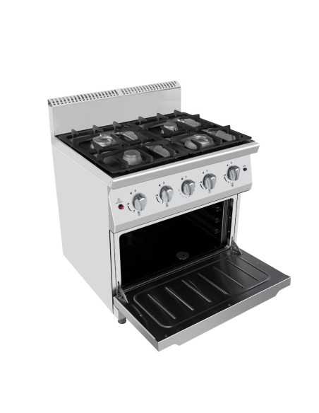 Cocina de gas de 4 fuegos - Horno de gas - cm 80 x 70 x 108,5h Cocina de gas de 4 fuegos - Horno de gas - cm 80 x 70 x 108,5h