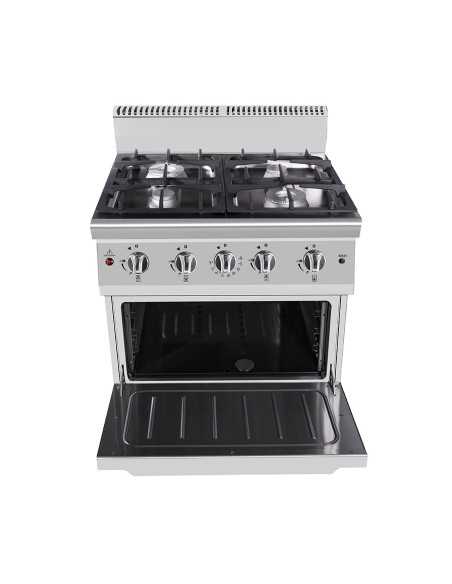 Cocina de gas de 4 fuegos - Horno de gas - cm 80 x 70 x 108,5h Cocina de gas de 4 fuegos - Horno de gas - cm 80 x 70 x 108,5h