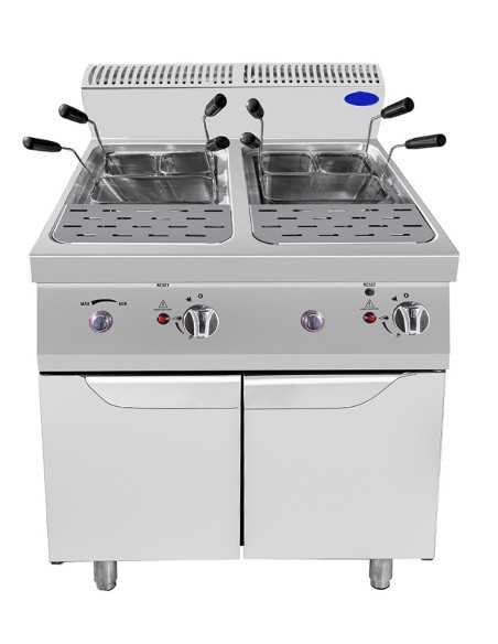 Pasta cooker gas with capacity 24 + 24 liters - cm 80 x 70 x 108.5h Pasta cooker gas with capacity 24 + 24 liters - cm 80 x 70 x 108.5h