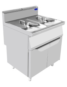 Freidora de gas con capacidad de 16 + 16 litros - cm 80 x 70 x 108,5 (altura)