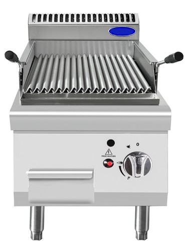 Lava stone grill - Stainless steel grill - Cm 40 x 70 x 54.7 h