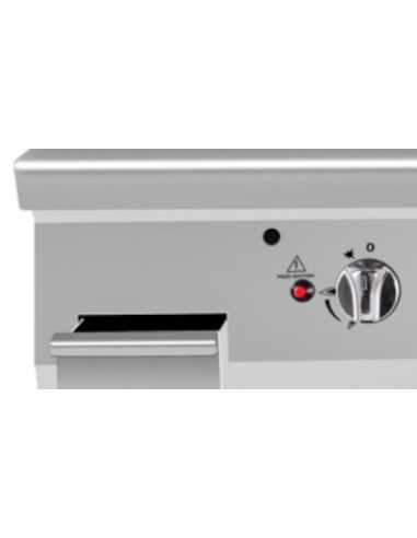 Fry top gas with ribbed plate - cm 40 x 70 x 108.5 h