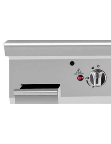 Gas fry top with smooth plate - cm 40 x 70 x 54.7 h