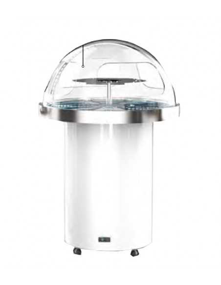 Circular refrigerated island - cm 95 x95 x 150 h