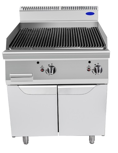 Lava stone grill - Stainless steel grill - cm 80 x 90 x 114h