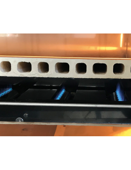 Horno de pizza a gas para 3 pizzas - cm 147 x 87 x 54 h