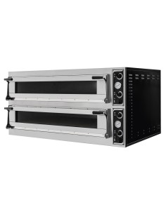 Electric oven 9+9 pizzas - Digital - Refractory chamber - cm 150 x 132 x 74.5 h