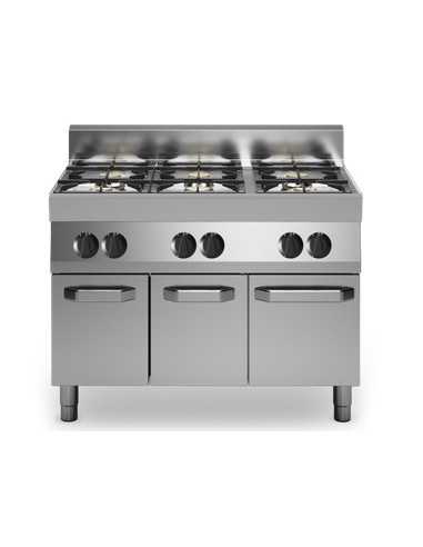Gas cooker - N. 6 fires - Vano con porte - cm...
