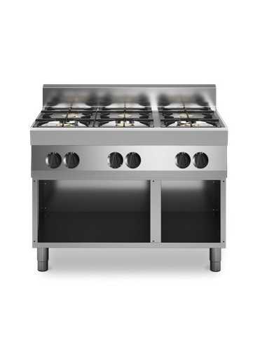 Cucina a gas - N. 6 fuochi -  cm 110 x 70 x 85h