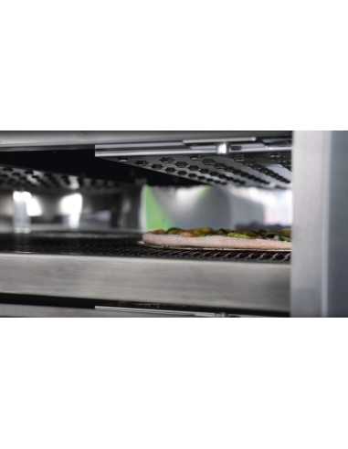 Horno de túnel eléctrico para 86 pizzas/h - cm 186 x 121 x 50 h