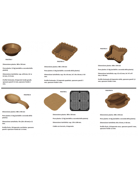 Plate for tarts - cm 58 x 42 x 53 h