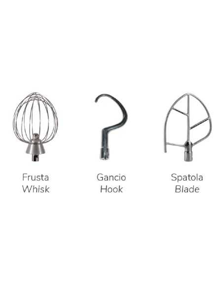 Impastatrice planetaria - Capacità 6.5 lt - Monofase - cm 23 x 42 x 41 h