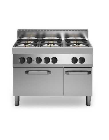 Cucina a gas - Forno gas - N. 6 fuochi - cm 110...