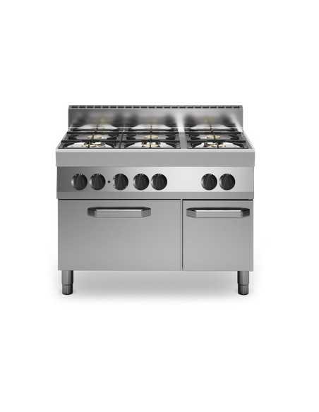 Cucina a gas - Forno elettrico - N. 6 fuochi - cm 110 x 70 x 85h