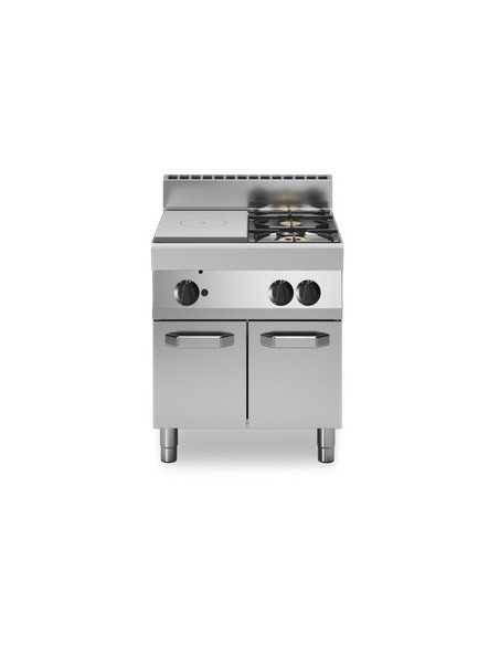 Cucina tuttapiastra a gas - N. 2  fuochi - Vano con porte - cm 70 x 70 x 85h