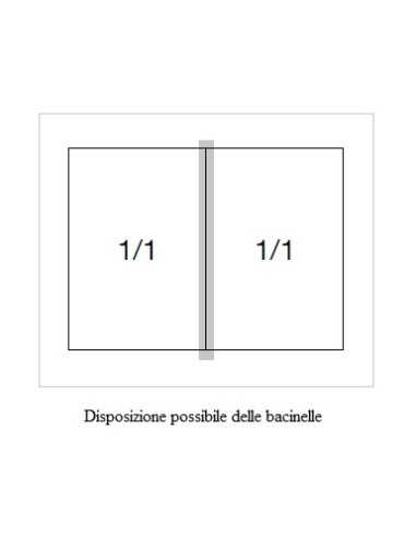 Baño eléctrico - Banco - Bañera GN 2/1 - cm 70...