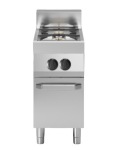 Cucina a gas - N. 2 fuochi - Vano con porta - cm 40 x 70 x 85h