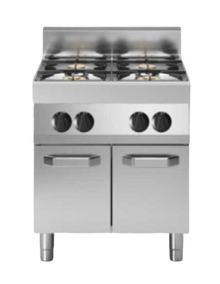 Cucina a gas - N. 4 fuochi - Vano con porte - cm 70 x 70 x 85h