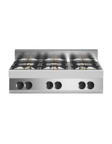 Cucina a gas - Banco - N. 6 fuochi - cm 110 x 70 x 85h