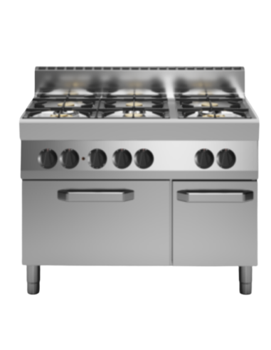 Gas cooker - Electric oven - N. 6 fires - cm 110 x 70 x 85h
