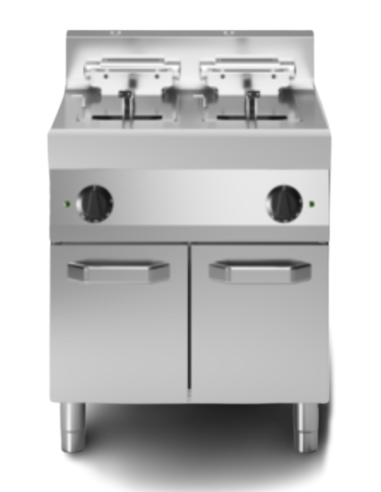 Electric fryer - Capacity 10 + 10 lt - cm 70 x 70 x 85 h