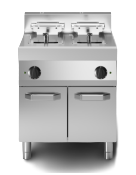 Electric fryer - Capacity Lt. 10 + 10 - cm 70 x 70 x 85 h