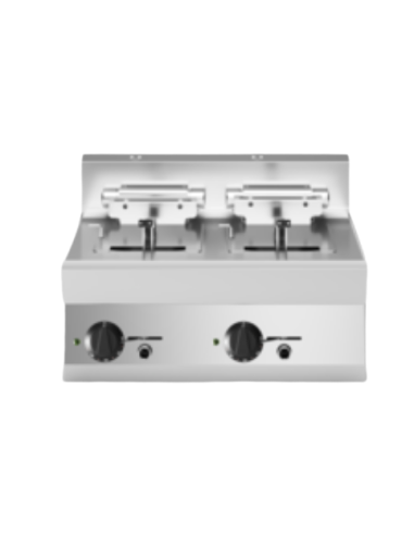 Electric fryer - Capacity Lt. 10 + 10 - cm 70 x 70 x 30 h