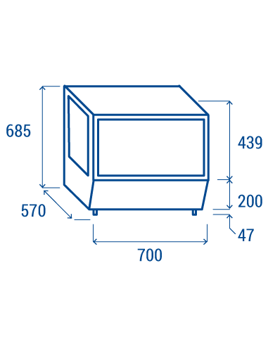 Counter display - Ventilate - Capacity 120 L -...