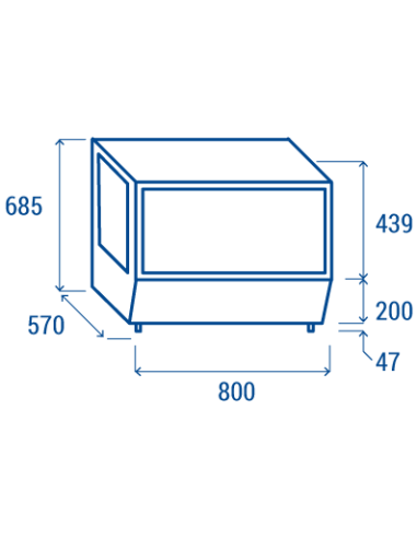 Counter display - Ventilate - Capacity 160 L -...
