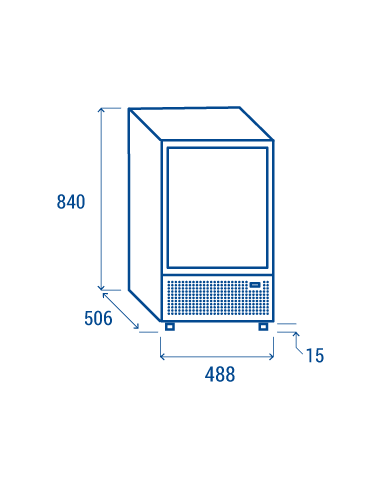 Refrigerator cabinet - Capacity lt 88 - cm 48.8...