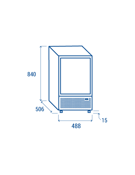 Refrigerator cabinet - Capacity lt 88 - cm 48.8 x 50.6 x 84 h