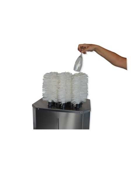 Asciuga bicchieri - N. 8 spazzole rotanti - Cm 46 x 38 x 55 h