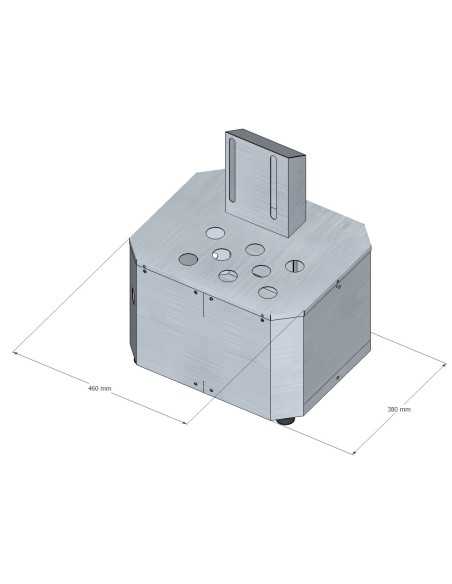 Asciuga bicchieri - N. 8 spazzole rotanti - Cm 46 x 38 x 55 h