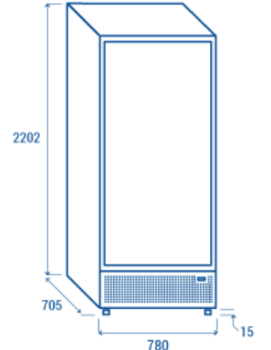 Display case - Capacity Lt. 735 - cm 78 x 70.5...
