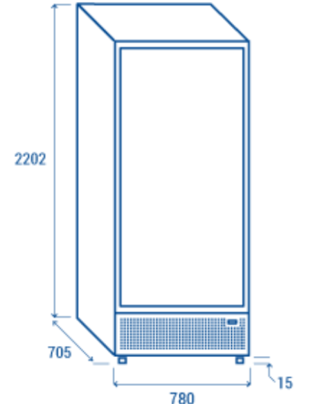 Vitrina - Capacidad Lt. 735 - cm 78 x 70.5 x 220.2h