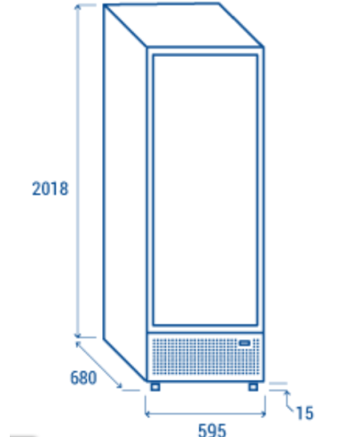 Refrigerator cabinet - Capacity 441 lt - cm...