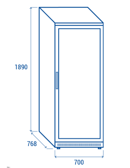 Armario congelador - Capacidad Lt. 600 - cm 78 x 76.8 x 190.2h