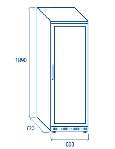 Freezer cabinet - Capacity Lt. 400 - cm 60 x...