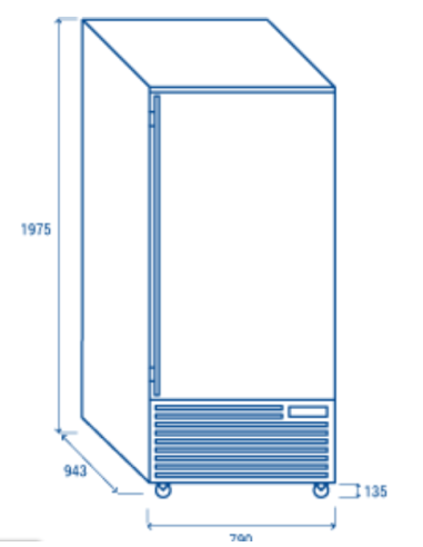 Blast chiller 15 GN1 pans/1 or EN 60x40 - cm 79...