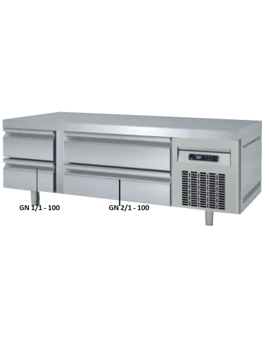 Refrigerated table - N. 4 rooms - cm 166 x 70 x 60 h