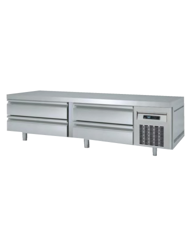Refrigerated table - N. 4 rooms - cm 211 x 70 x 60 h