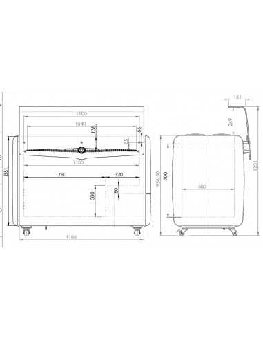Banco gelateria - N. 8+6 carapine Lt 7.5 - cm...