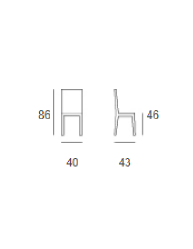 Chair - Structure in elliptical tubular painted...
